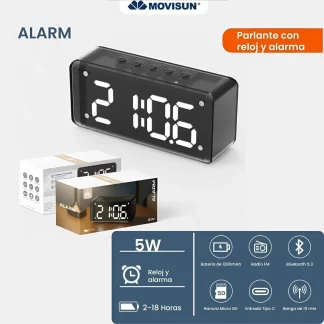 PARLANTE RELOJ Y ALARMA - ALARM - MOVISUN