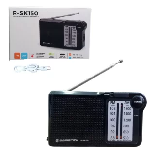 RADIO AM/FM CON BATERIA INTERNA RECARGABLE - RSK150