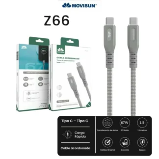 CABLE TIPO C A TIPO C 67W - MOVISUN - ZK66