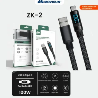 CABLE USB TIPO C INTELIGENTE - MOVISUN - ZK2