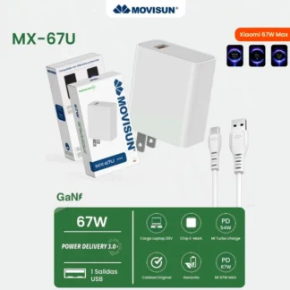 CARGADOR XIAOMI TIPO C - MOVISUN - MX67U