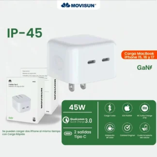 CABEZA IPHONE 45W MOVISUN - 2 ENTRADAS - IP45