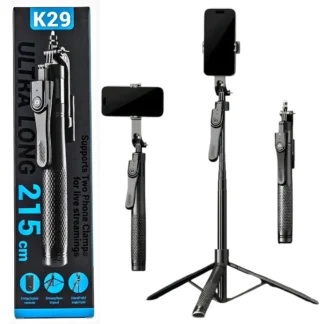 TRIPODE PARA CELULAR - K29 ( 215 CM DE ALTURA - CONEXION BLUETOOTH)