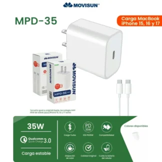 CARGADOR IPHONE 15 PRO MAX 35W - MPD35 - MOVISUN