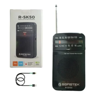 RADIO AM/FM CON BATERIA INTERNA RECARGABLE - RSK50