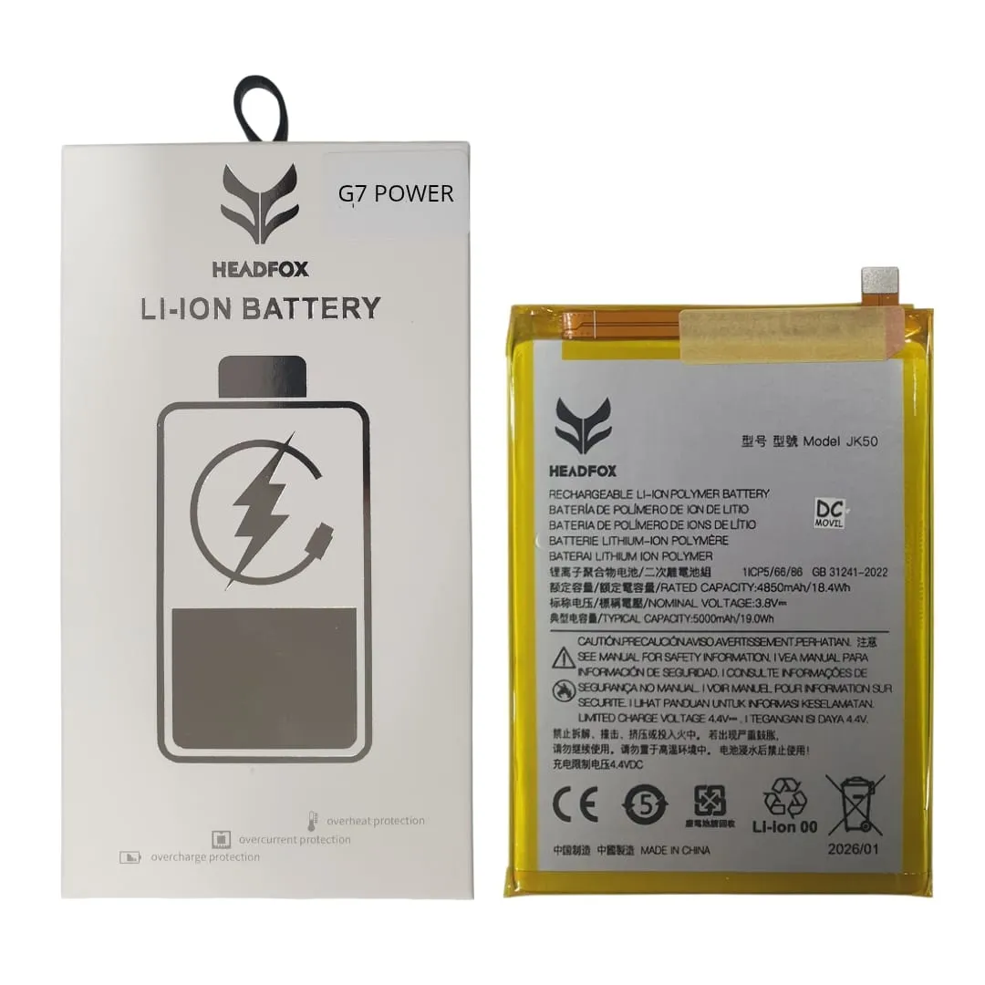 BATERIA MOTO G7 POWER - G20 - G30 - E30 - E40 (JK50) - HEADFOX