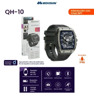 SMART WATCH - QH10 - (PANTALLA IPS HD 1,75") - IP68 - MOVISUN